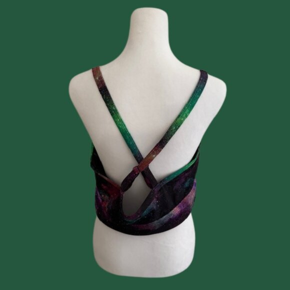 Torrid Size 2 Galaxy Print Strappy Sports Bra Size 2 - Picture 2 of 4